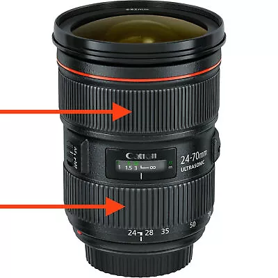 Camera Lens Zoom + Focus Rubber Rings Grips For Canon EF 24-70mm F/2.8L II USM • $21.98