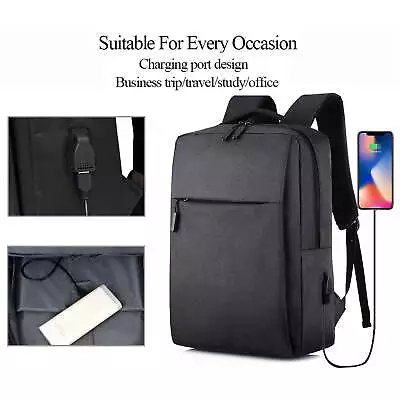 Travel Laptop Backpack Business Slim Durable Backpack With USB Charging Port • $25.88