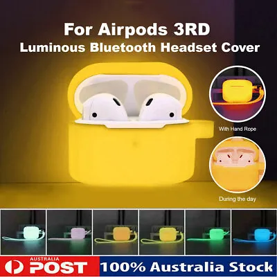 $8.59 • Buy For Apple AirPods 3 Case 3rd Gen Luminous Silicone Shockproof Protective Cover