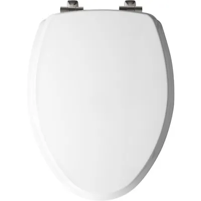 Mayfair Slow Close Elongated White Molded Wood Toilet Seat • $48.99