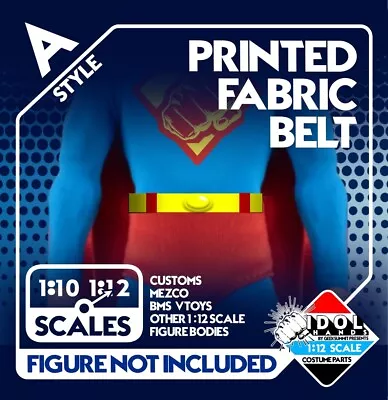 A STYLE Superman Belt 1:12 Mezco Custom Parts For VToys Zero BMS IDOL HANDS • $15