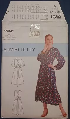 UNCUT Simplicity 9041 Wrap Maxi Sleeveless Dress Pattern Plus Size 16-24 • $2.99