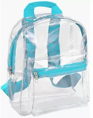 Clear Backpack See Through Book Bag Transparent Stadium Approved Bag USA 12”x10  • $16.29