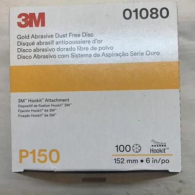 $20 • Buy 3M 6 In Orbital Sanding Disks, Hook & Loop. 150 Grit, 100 Discs