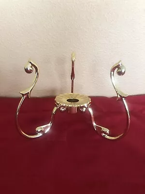 Partylite Brass  Hurricane Chamber Lamp Candlestick Candle Holder - Hn • $20