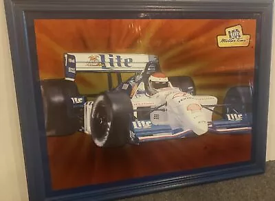 Miller Lite Indy Race Formula 1 Holographic Framed Picture Rare From 1998 • $124.99