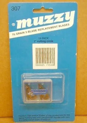 Muzzy 75 Grain 3 Blade Broadhead Replacement Blades - New Pack #307 • $18.95