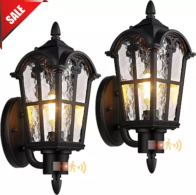 2pack Motion Sensor Outdoor Wall Lights Dusk To Dawn Porch Lights Wall Mount Wat • $124.75