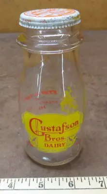 GUSTAFSON BROS DAIRY BURLINGTON IA Milk Bottle Lid 1950'S Bronco Rider Cowboy • $36