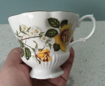 PALL MALL WARE ENGLISH BONE CHINA YELLOW ROSES FLORAL CUP C.1950s GOOD CONDITION • £4.99