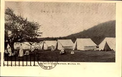 Tenting At Camp Watson-milton Vt - Udb Rppc Pre-1907 Postcard-bk58 • $14