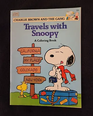 Vintage 1984 Snoopy Peanuts Coloring Book Unused Travels With Snoopy • $12