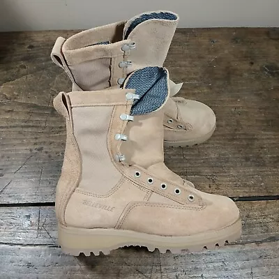 Belleville Weather Army Military Combat Boots Tan Size 4.5W New Gore Tex Vibram • $15.59