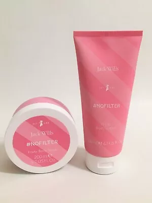 Jack Wills NO FILTER Fruity Body Lotion 200ml + Body Scrub 200ml • £9.95