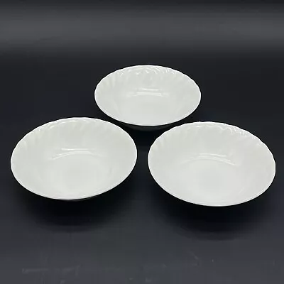 Myott Meakin Staffordshire 1982 Ltd White Swirl Soup Bowls - Set Of 3 • $12