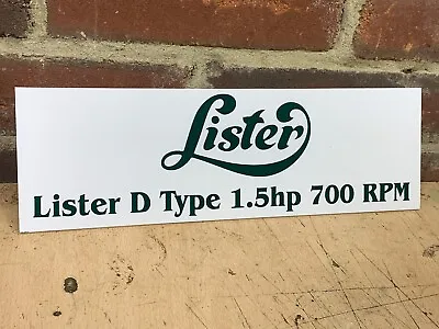 Lister D Stationary Engine Display Sign • £0.99