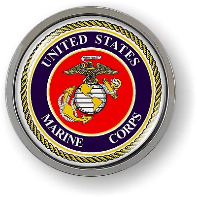 United States Marine Corps 3D Domed Emblem Badge Car METAL Chrome Bezel-Style 2 • $19.99