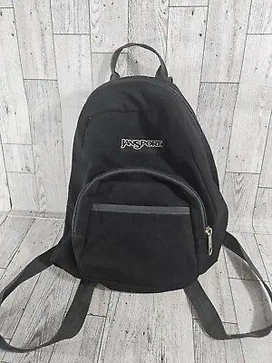 Vintage Jansport Half Pint Mini Backpack Purse Bag Black 90s Y2K • £30.37