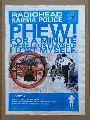 RADIOHEAD KARMA POLICE POSTER SIZED Original Music Press Advert From 1997 - Prin • £13