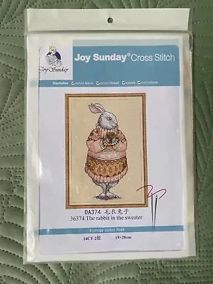 Joy Sunday Counted Cross Stitch Kit The Rabbit In The Sweater Sealed New • £7.99