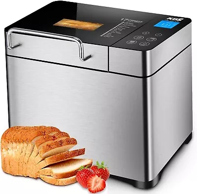 KBS Large 17-In-1 Bread Machine 2LB All Stainless Steel Bread Maker MBF-010 • $99.99