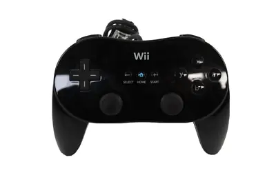 Genuine Official Nintendo Wii Black Classic Pro Controller • $40.45