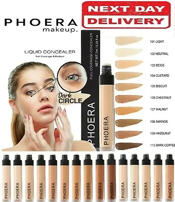 £2.99 • Buy PHOERA® Foundation Concealer Full Coverage Makeup Matte Brighten Long Lasting UK