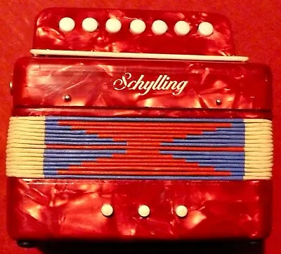 Schylling Accordion Little Red Musical Instrument Child Size Vintage Toy • $20