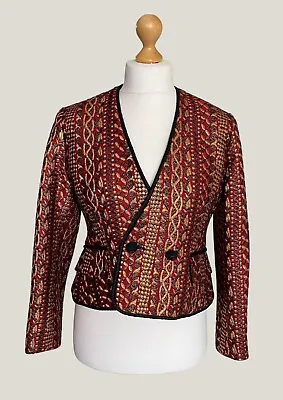 Caroline Charles 14 Rich Red And Gold Jacket - Formal And Beautifully Made.  • £45