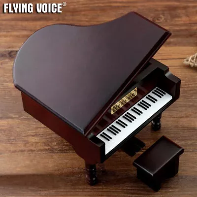 Vintage Wood Piano Music Box Wind Up 50 Tunes Option Xmas Birthday Present Gift • $43.99