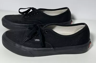 Vans Authentic Black Canvas Lace Up Shoes Size 7 US Mens Or 8.5 US Womens • $25.49