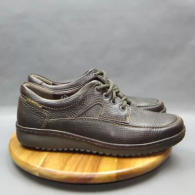 Mephisto Air Jet Travels Mens Shoes 9 Brown Pebbled Leather Lace Up Sneakers • $59.99