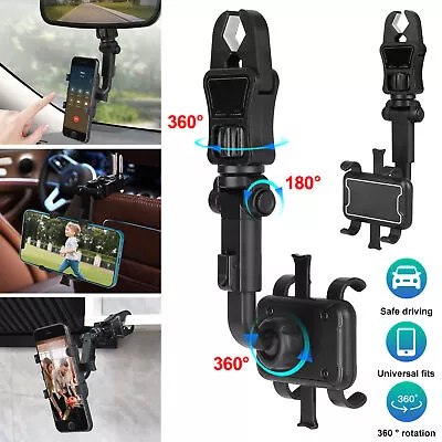 360° Car Rearview Mirror Mount Holder Stand Cradle For Cell Phone IPhone Samsung • $9.98