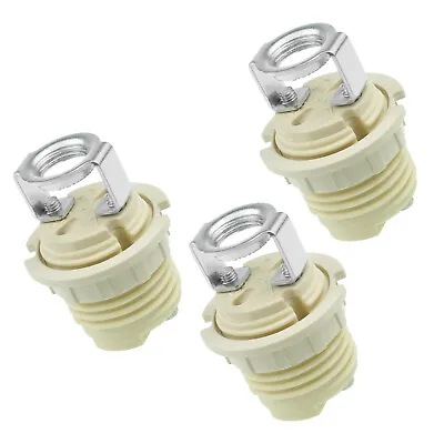 3x G9 Lamp Holder With Bracket G9 Threaded Ceramic Bulb Socket With Ring • £8.99