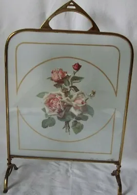 Vintage Victorian  Fireplace Cover Stand Summer Cover Floral 26  X 16.5  • $179.99