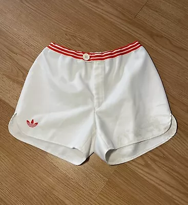 Vintage Adidas White Unisex Tennis Shorts US Size 16  • $39.99