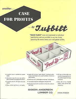 Vintage 7 UP Wood Case Advertising Flyer Gideon-Anderson Lumber Co. Gideon Mo. • $2.09