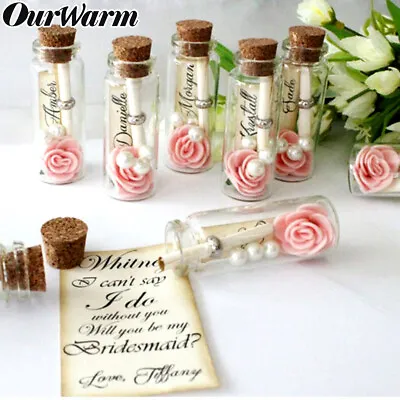 £7.68 • Buy 12x Clear Glass Bottles Mini Small With Cork Stoppers Glass Jars Vials Wedding
