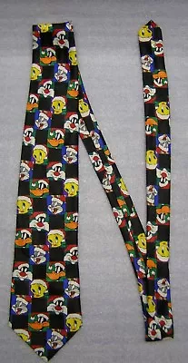 Looney Tunes Mania Christmas Neck Tie Cartoon Characters In Santa Hats • $6.99