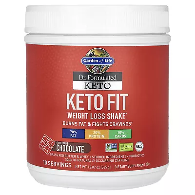 Dr. Formulated Keto Fit Weight Loss Shake Chocolate 12.87 Oz (365 G) • $38.43