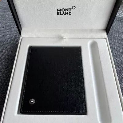 Montblanc Westside Leather Wallet Black Bifold Brand New Unused From Japan • $558.79