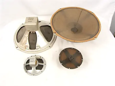 Set Of Vintage Magnavox Speakers 2 Woofers 2 Tweeters From 1960's Stereo Console • $44.95