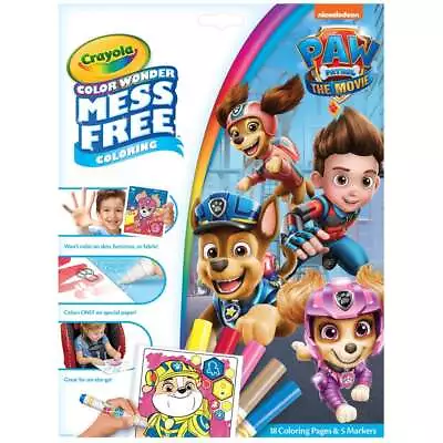 Crayola Paw Patrol The Movie Color Wonder Mess Free Magic Colouring Set Inc Pens • £8.69