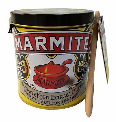 Marmite Vintage Style Storage Gift Tin With Wooden Spoon & Portions (B.B. 09/21) • £9.99