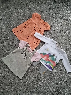 TU Baby Girls Outfit Bundle 0-3 Months Dress Leggings Rainbow Casual Sets Q • £6.99