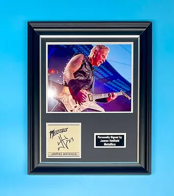 James Hetfield Signed Photo Framed & COA Autograph Music Memorabilia Metallica • $516.48