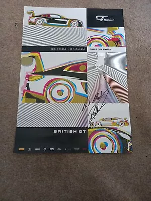 2024 British GT Championship Oulton Park Official Poster Hand Signed  Barwell  • £6