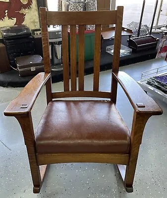 L&JG Stickley Rocking Chair Mission Style Furniture Antique • $1000