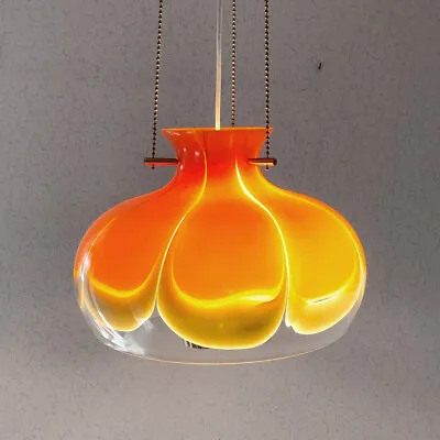 Kaiser Glow 06/0108 - Original Murano Glass - Hanging - Vintage - Orange • $541.15