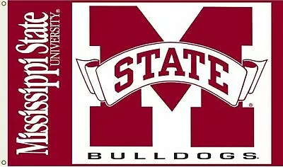 Mississippi State Bulldogs NCAA / Licensed  3' X 5' Team LOGO Flag W Grommets • $17.38